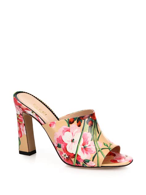 gucci flower mules|gucci mules farfetch.